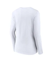 Women's Fanatics White Oklahoma Sooners Evergreen Campus Long Sleeve V-Neck T-shirt
