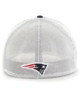 Men's '47 Brand Navy New England Patriots Leather Head Flex Hat