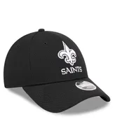 Youth Boys and Girls New Era Black New Orleans Saints Main B-Dub 9FORTY Adjustable Hat