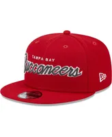 Men's New Era Red Tampa Bay Buccaneers Main Script 9FIFTY Snapback Hat