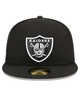 Men's New Era Black Las Vegas Raiders Main Patch 59FIFTY Fitted Hat