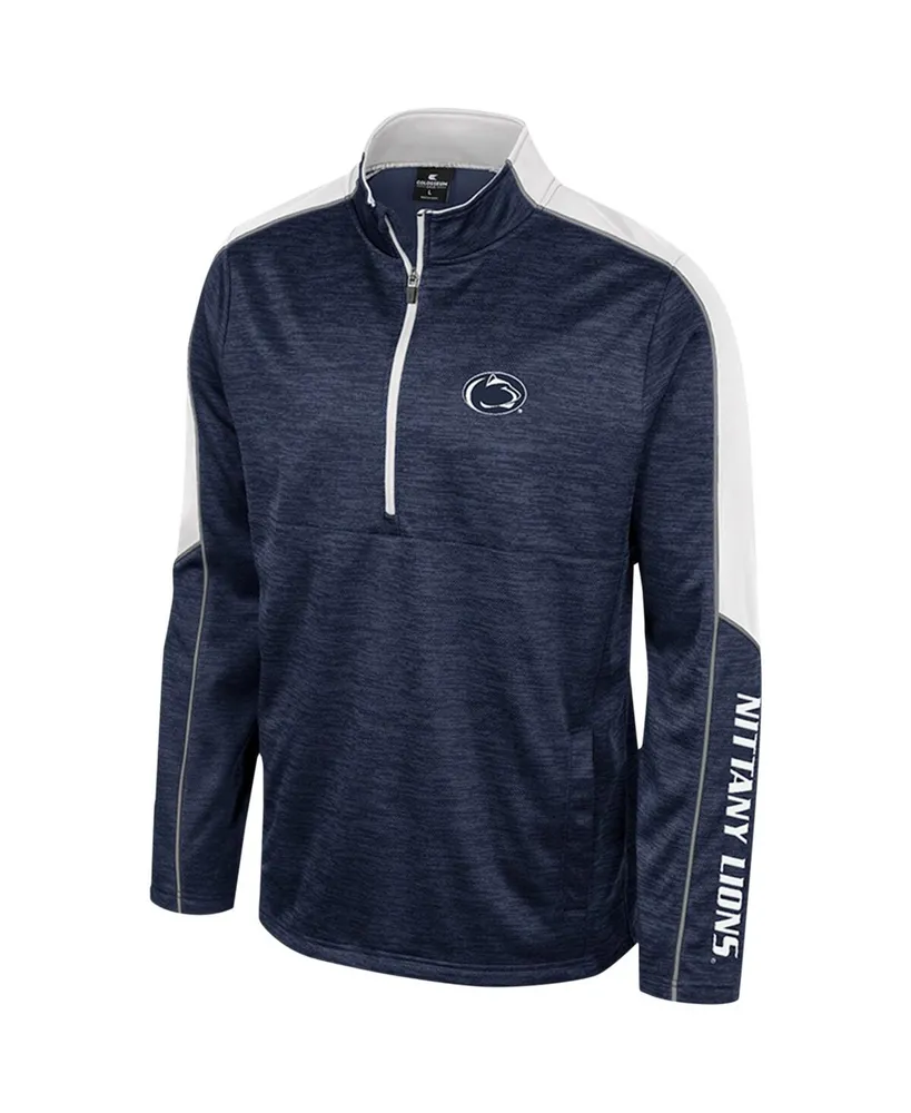 Colosseum Men's Navy Houston Cougars Marled Half-Zip Jacket