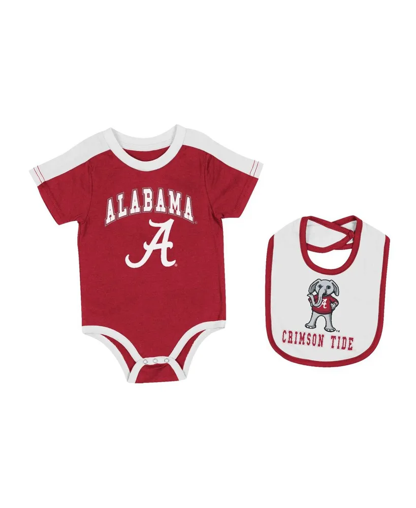 Newborn and Infant Boys and Girls Colosseum Crimson Alabama Crimson Tide Encore Bodysuit and Bib Set