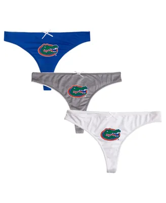 Women's Concepts Sport Royal, Charcoal Florida Gators Arctic Three-Pack Thong Underwear Set