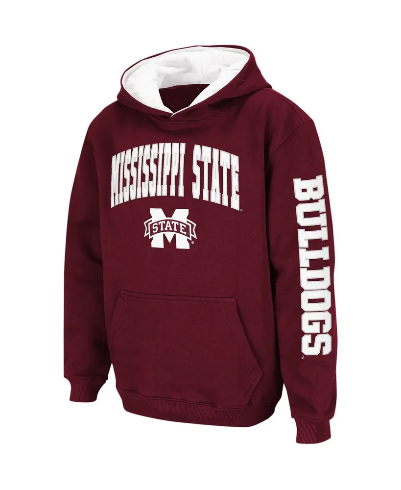 Big Boys Colosseum Maroon Mississippi State Bulldogs 2-Hit Team Pullover Hoodie