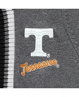 Women's Gameday Couture Charcoal Tennessee Volunteers One More Round Tri-Blend Striped Hooded Cardigan Sweater