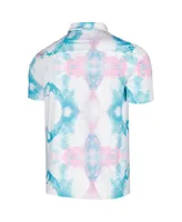 Men's Flomotion White The Players Cotton Candy Tie-Dye Polo Shirt