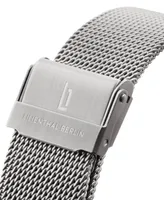 Lilienthal Berlin Unisex Huxley Silver Silver-Tone Stainless Steel Mesh Watch 40mm