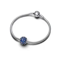 Pandora Cubic Zirconia Pave Round Charm