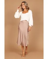 Petal and Pup Women's Gia Sweetheart Neck Bell Sleeve Knit Sweater