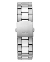 Guess Men's Multi-Function Silver-Tone Stainless Steel Watch 44mm