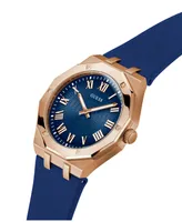 Guess Men's Analog Blue Silicone Watch 42mm