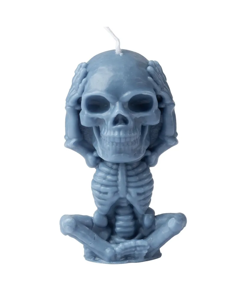 Ventray Halloween 4" Skull Holding Head Spooky Candles for Halloween Decoration