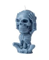 Ventray Halloween 4" Skull Holding Head Spooky Candles for Halloween Decoration