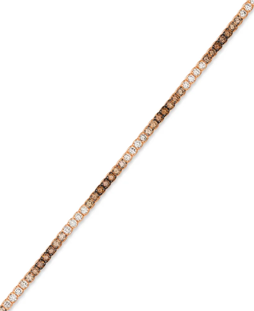 Le Vian Ombre Chocolate Diamond Tennis Bracelet (3-1/2 ct. t.w.) 14k Rose Gold (Also Available White or Yellow Gold)