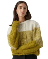 Vero Moda Women's Colorblocked Puff Sleeve Sweater