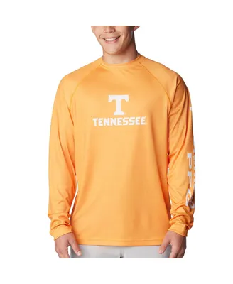 Men's Columbia Tennessee Orange Volunteers Pfg Terminal Tackle Omni-Shade Raglan Long Sleeve T-shirt