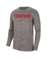 Men's Nike Heather Gray Stanford Cardinal Team Velocity Performance Long Sleeve T-shirt