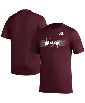 Men's adidas Maroon Mississippi State Bulldogs Pregame Aeroready T-shirt
