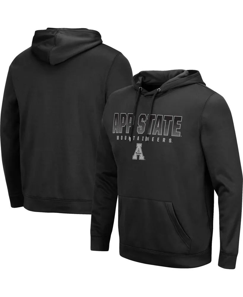 Men's Colosseum Black Appalachian State Mountaineers Blackout 3.0 Pullover Hoodie