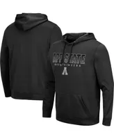 Men's Colosseum Black Appalachian State Mountaineers Blackout 3.0 Pullover Hoodie