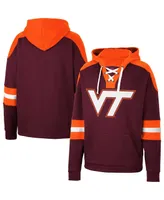 Men's Colosseum Maroon Virginia Tech Hokies Lace-Up 4.0 Pullover Hoodie