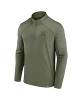 Men's Fanatics Olive Nebraska Huskers Oht Military-Inspired Appreciation Titan Raglan Quarter-Zip Jacket