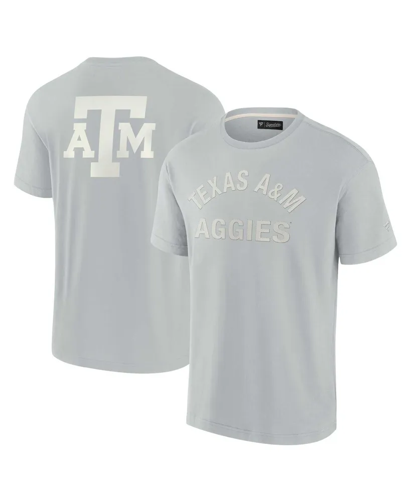 Men's and Women's Fanatics Signature Gray Texas A&M Aggies Super Soft Short Sleeve T-shirt