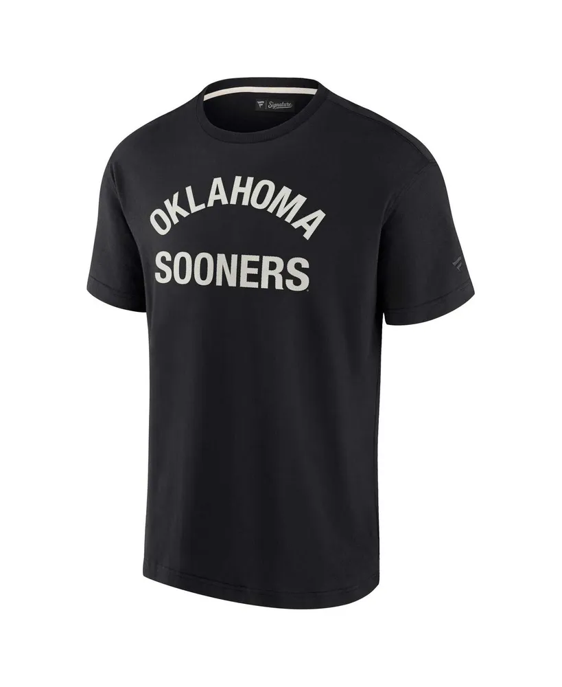 Men's and Women's Fanatics Signature Black Oklahoma Sooners Super Soft Short Sleeve T-shirt