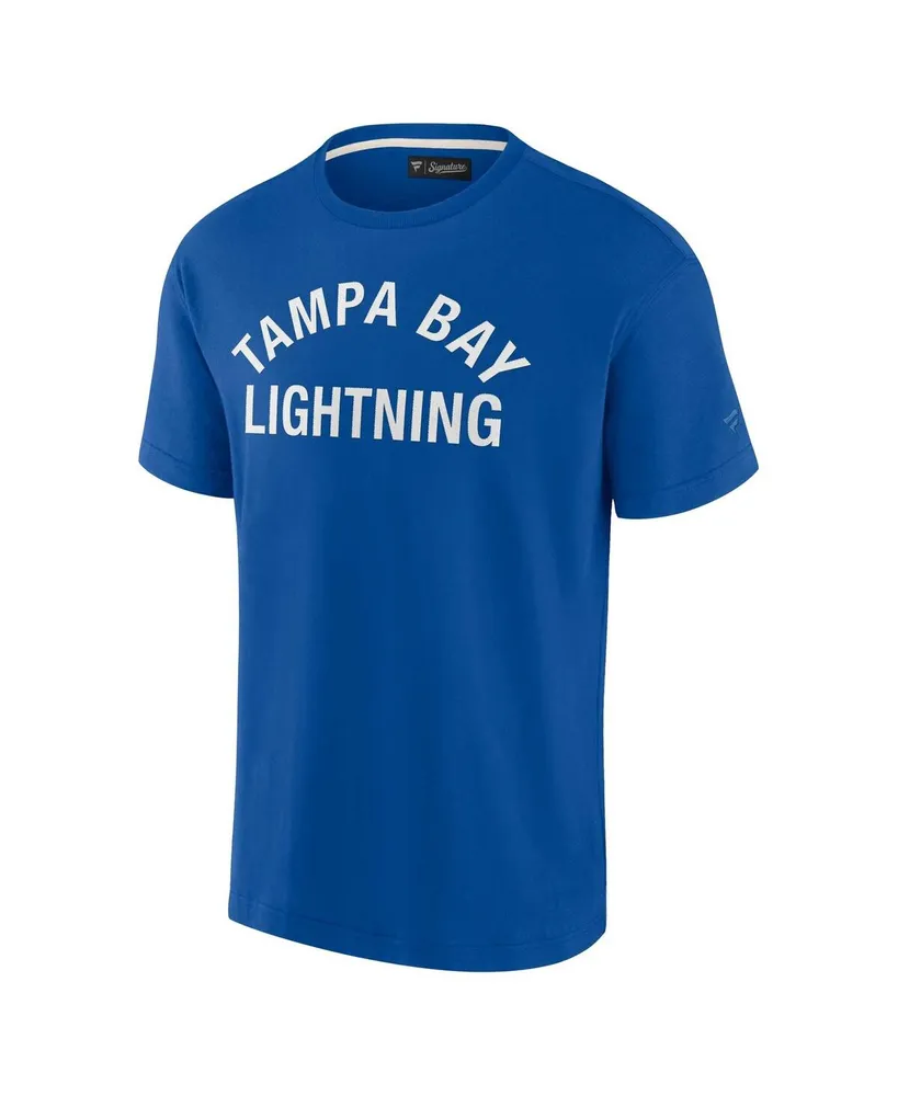 Men's and Women's Fanatics Signature Blue Tampa Bay Lightning Super Soft Short Sleeve T-shirt