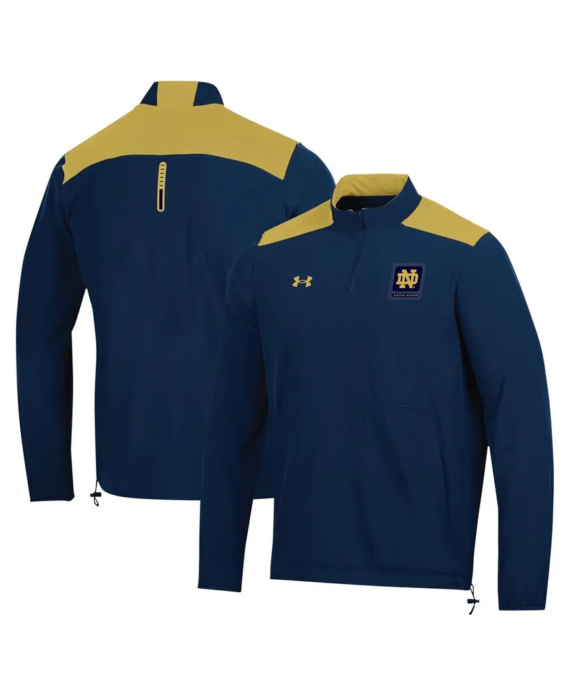 Men's Under Armour Navy Notre Dame Fighting Irish 2023 Motivate Half-Zip Top