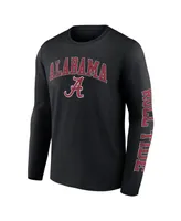 Men's Fanatics Crimson Alabama Tide Distressed Arch Over Logo Long Sleeve T-shirt