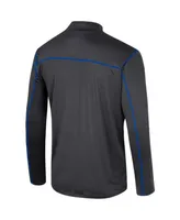 Men's Colosseum Charcoal Kansas Jayhawks Cameron Quarter-Zip Windshirt