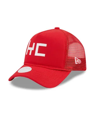 Women's New Era Red Kansas City Chiefs McGee Trucker 9FORTY Adjustable Hat