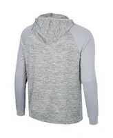 Men's Colosseum Gray Vanderbilt Commodores Cybernetic Raglan Quarter-Zip Hooded Top