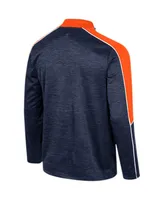 Men's Colosseum Navy Virginia Cavaliers Marled Half-Zip Jacket