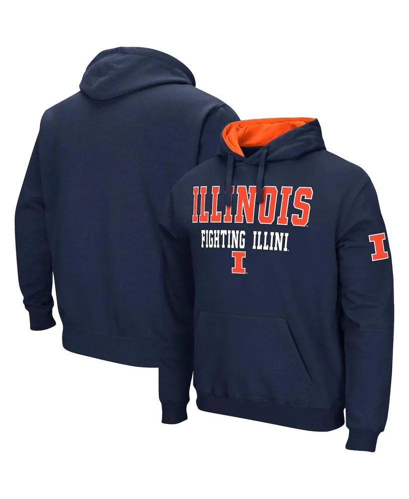 Men's Colosseum Navy Illinois Fighting Illini Sunrise Pullover Hoodie