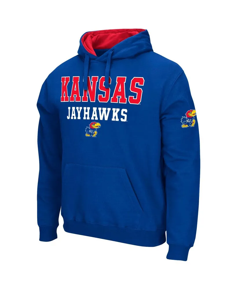 Men's Colosseum Royal Kansas Jayhawks Sunrise Pullover Hoodie