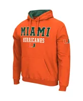 Men's Colosseum Orange Miami Hurricanes Sunrise Pullover Hoodie