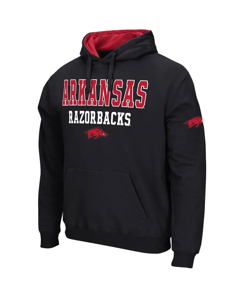 Men's Colosseum Black Arkansas Razorbacks Sunrise Pullover Hoodie