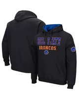 Men's Colosseum Black Boise State Broncos Sunrise Pullover Hoodie