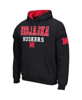 Men's Colosseum Black Nebraska Huskers Sunrise Pullover Hoodie