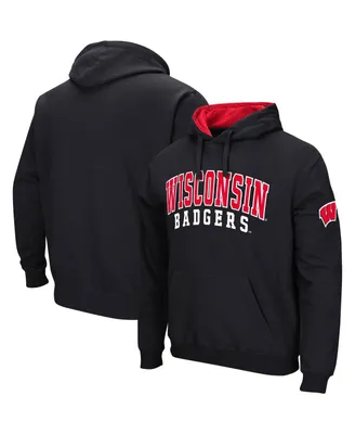 Men's Colosseum Wisconsin Badgers Double Arch Pullover Hoodie
