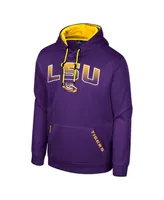 Men's Colosseum Purple Lsu Tigers Reese Pullover Hoodie