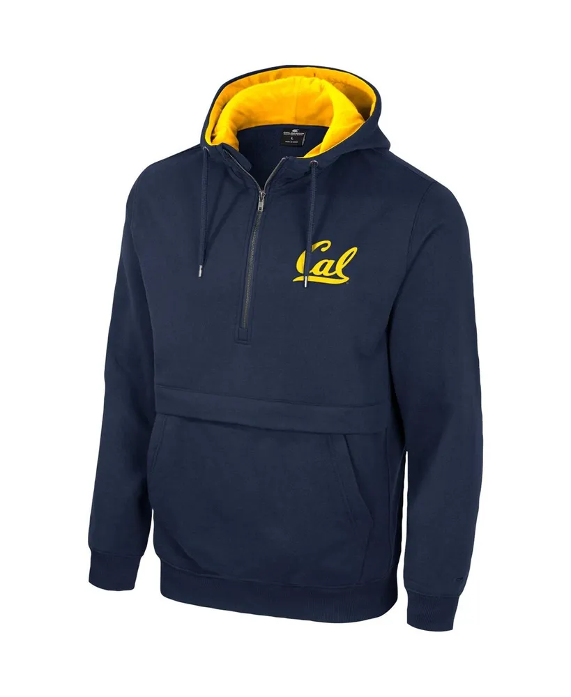 Men's Colosseum Navy Cal Bears Half-Zip Hoodie