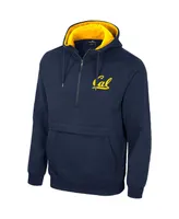 Men's Colosseum Navy Cal Bears Half-Zip Hoodie