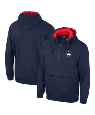 Men's Colosseum Navy UConn Huskies Half-Zip Hoodie