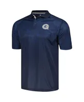 Men's Colosseum Navy Georgetown Hoyas Honeycomb Raglan Polo Shirt