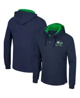 Men's Colosseum Navy Notre Dame Fighting Irish Affirmative Thermal Hoodie Long Sleeve T-shirt