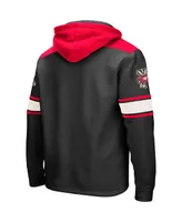 Men's Colosseum Black Wisconsin Badgers 2.0 Lace-Up Logo Pullover Hoodie